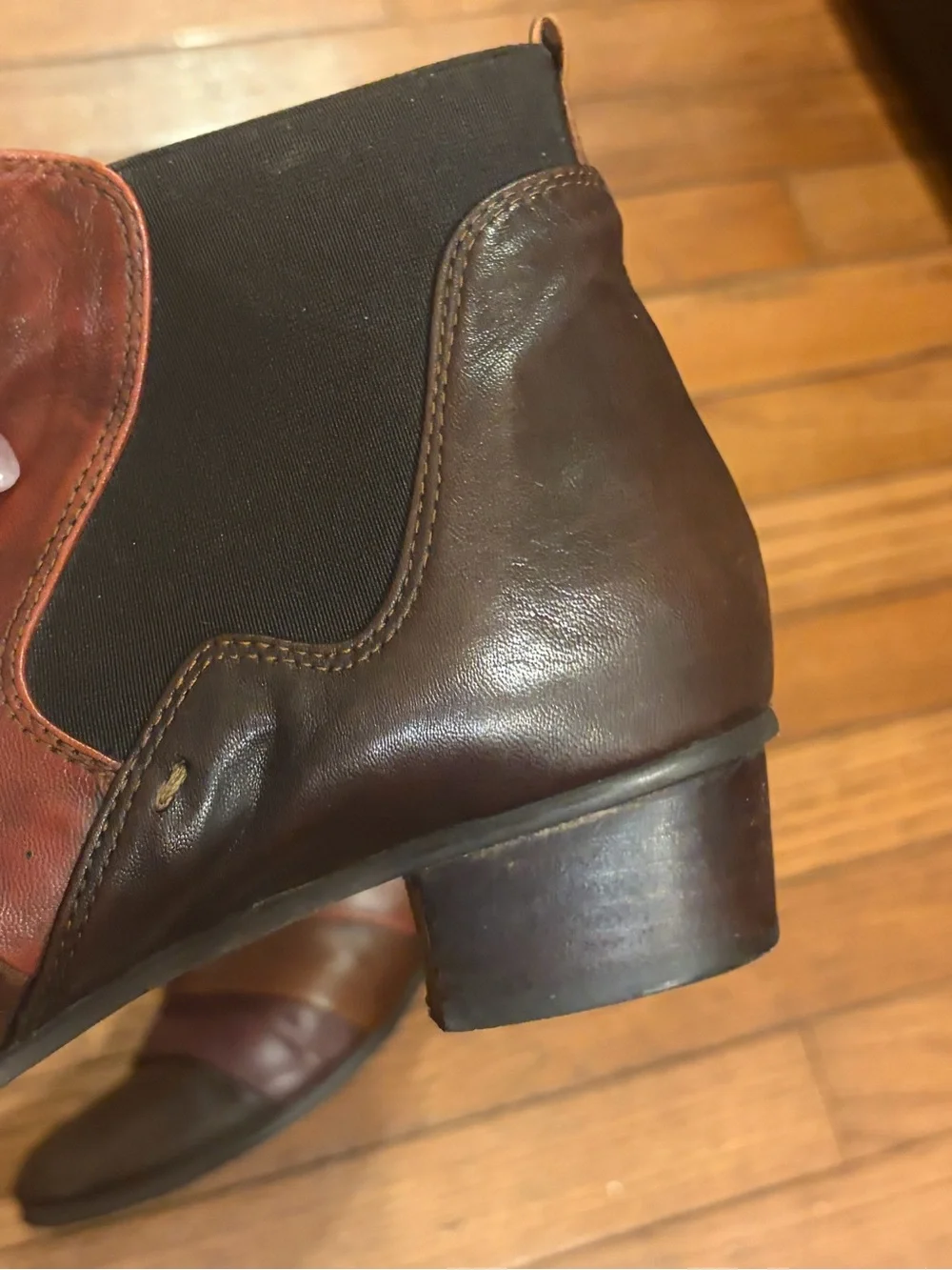 Everybody Boots Size 8.5 Brown Multi Made In Italy Leather Upper & Lining